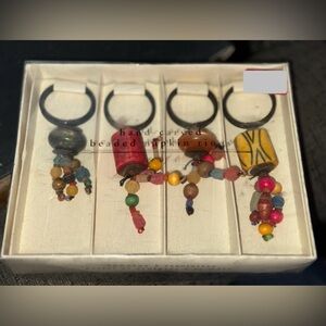 Pier 1 imports boho Handcrafted Beaded Napkin Rings